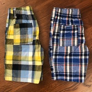 Set of 2, Boys Plaid Gymboree Shorts Size 6